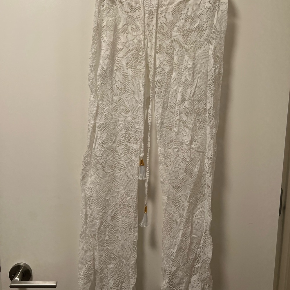 Pilyq White Lace Pants